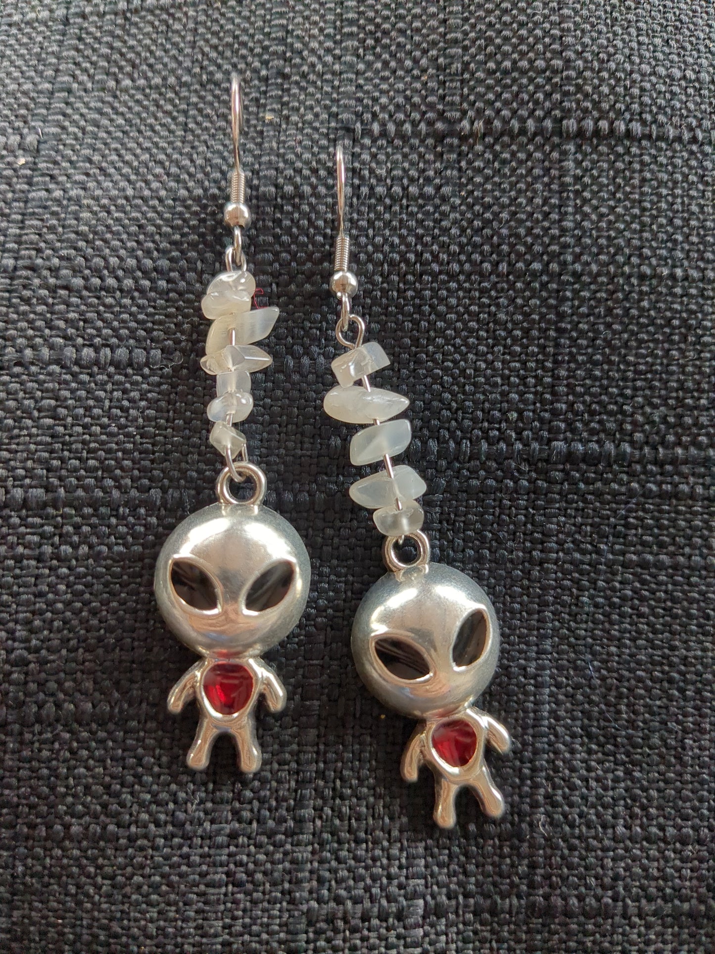 Alien Dude Crystal Earrings