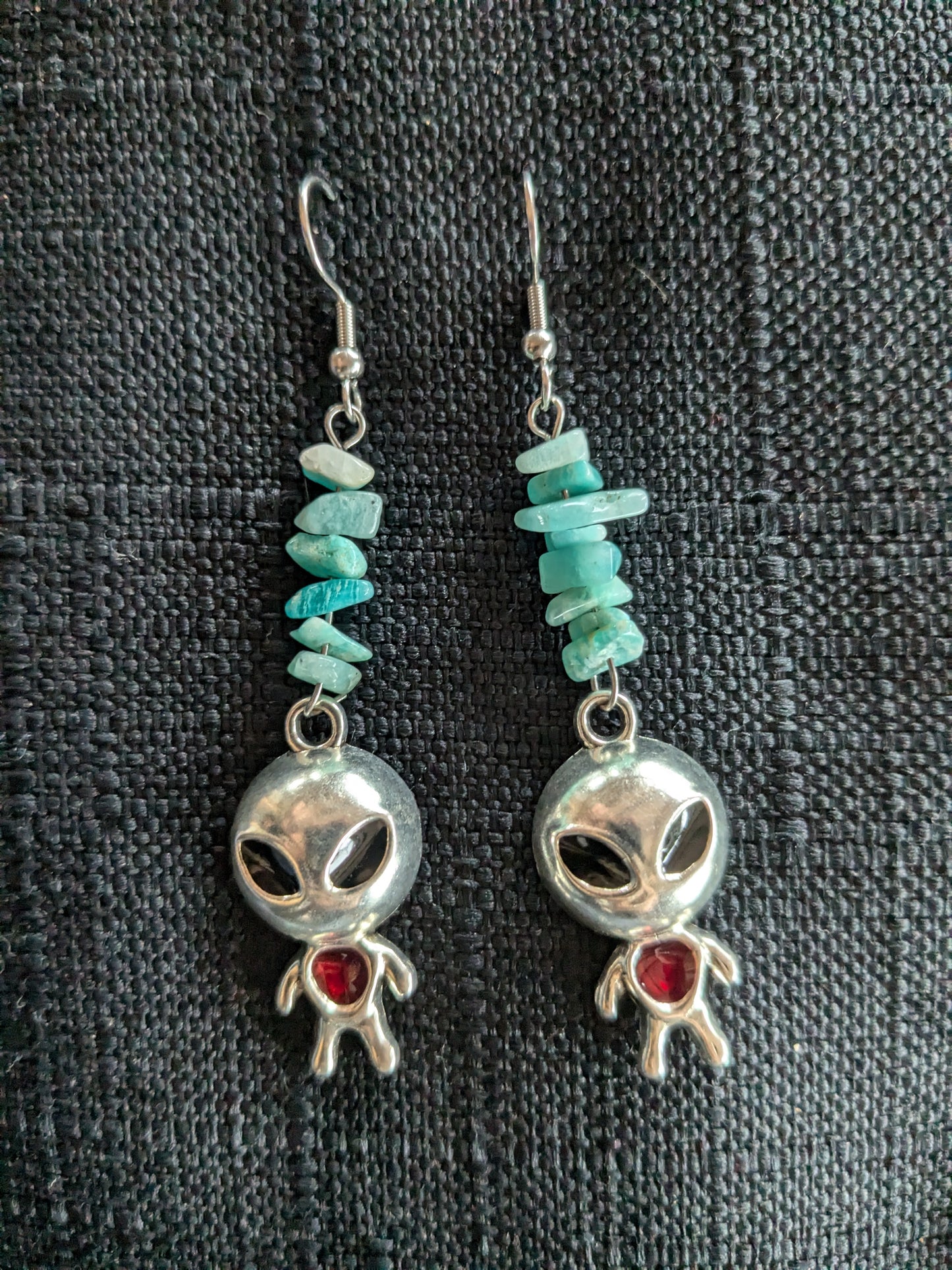 Alien Dude Crystal Earrings