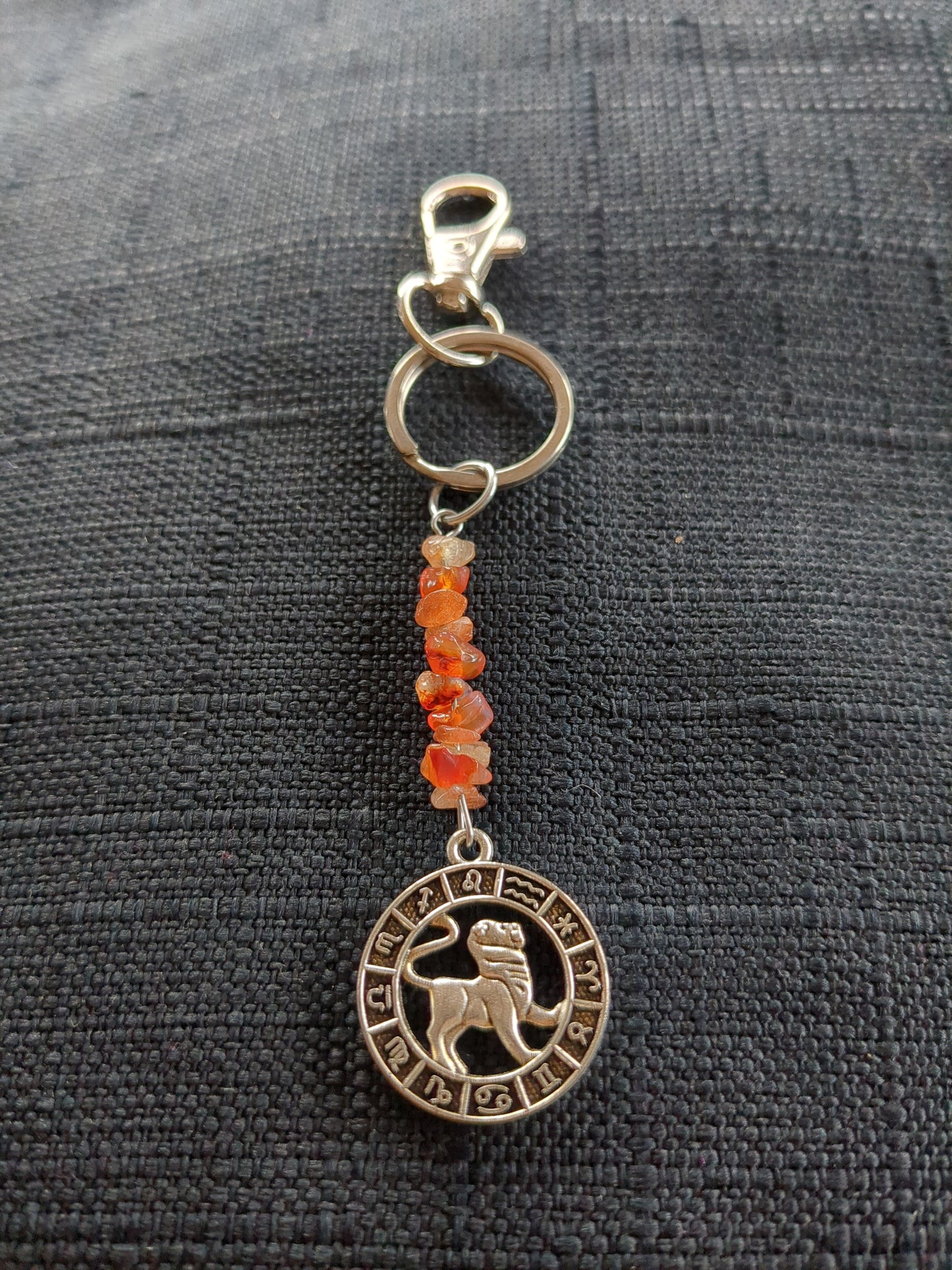 Leo Zodiac Intention Keychain