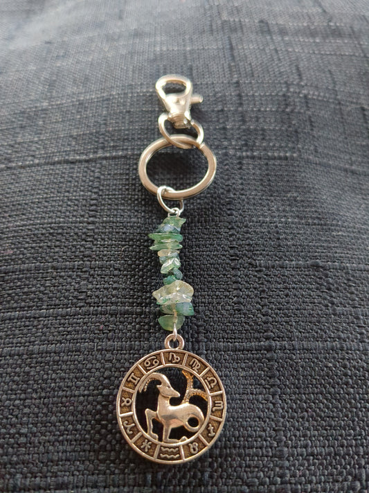 Capricorn Zodiac Intention Keychain