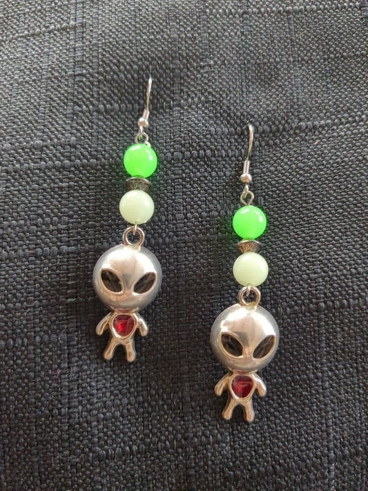 Alien Dude Glow Earrings