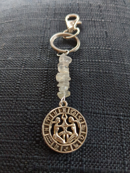 Gemini Zodiac Intention Keychain