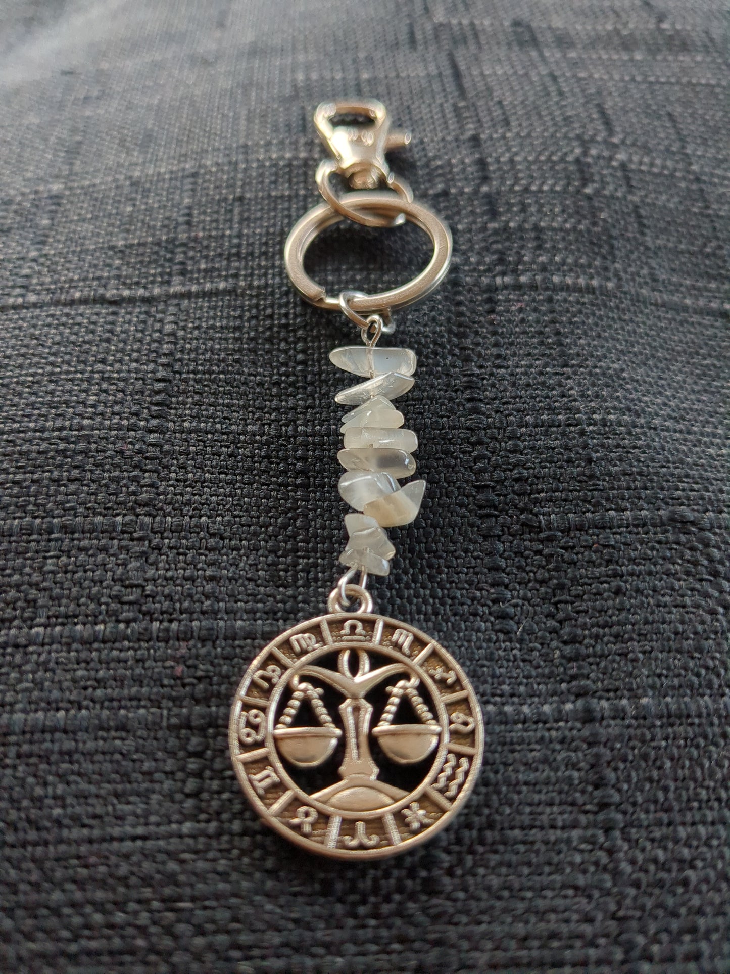 Libra Zodiac Intention Keychain