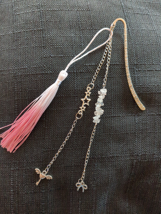 Rose Quartz Crystal Bookmark